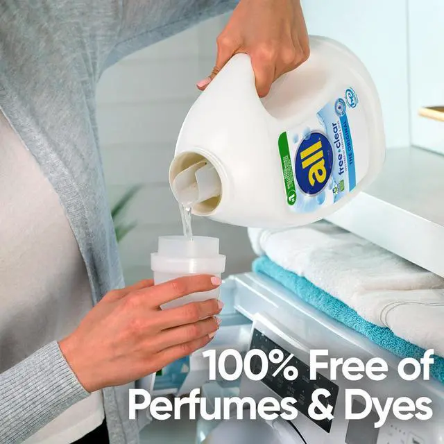 Alt view image 2 of 4 - 2Count Free Clear Hypoallergenic Laundry Detergent 30 fl oz, Biodegradable Surfactants, SepticSafe, HE Compatible