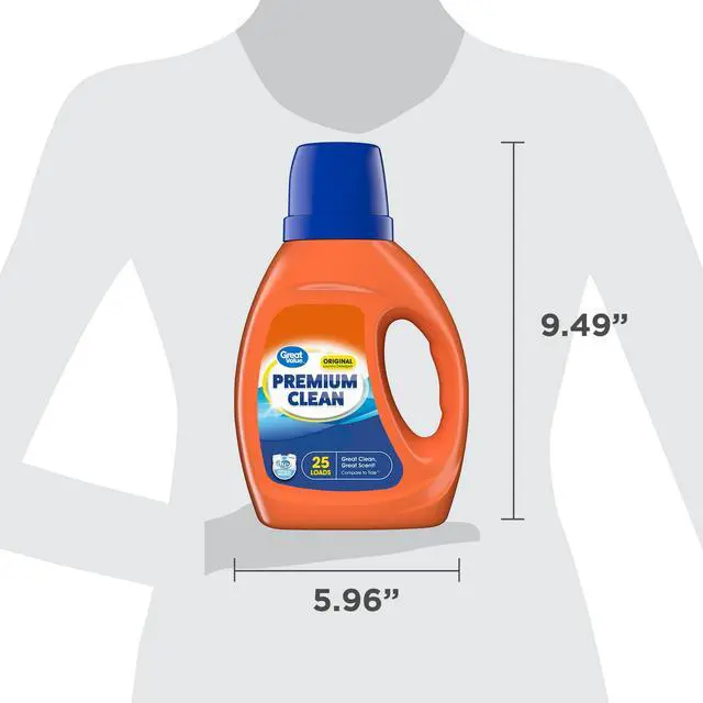 Alt view image 5 of 5 - Premium Clean Original Liquid Laundry Detergent 34 fl oz, 25 Loads, EnzymePowered Stain & Odor Control
