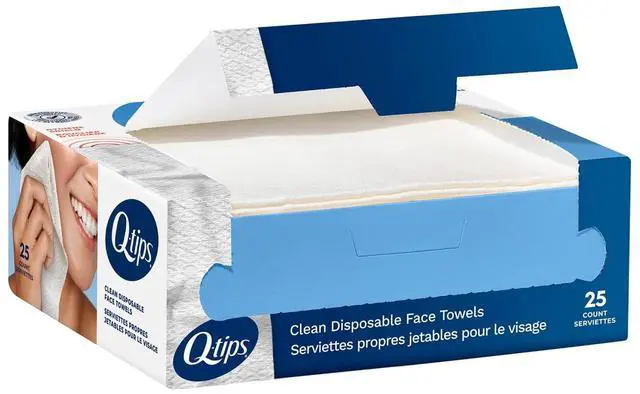 Main image of 25Count Disposable Cotton Face Towels, Antimicrobial Coating, Gentle for Sensitive Skin, Home & Travel Use