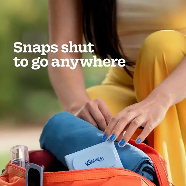Alt view image 2 of 4 - 4 Pack Snap & Go OnTheGo Facial Tissues, UltraSoft 3Ply, Compact Protective Travel Pouch for Purse & Car