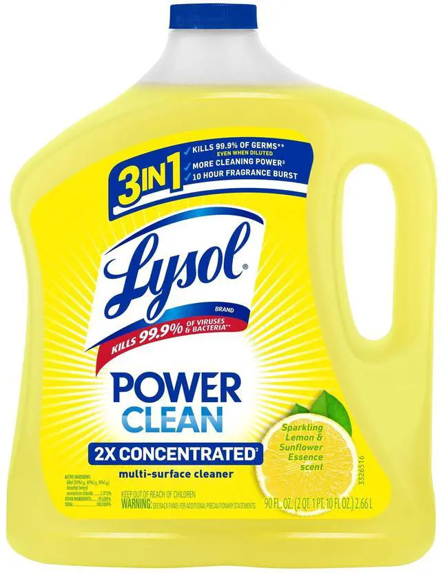 Main image of Lysol 2X Concentrated MultiSurface Cleaner Lemon & Sunflower Scent 90 fl oz, Dilutable Floor & Household Cleaner for Kitchen & Bathroom