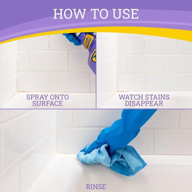 Alt view image 2 of 4 - Zep Home Pro BleachBased Mold & Mildew Stain Cleaner Clean Fresh Scent 32 fl oz, For Tile, Grout & Caulk Bathroom Surfaces