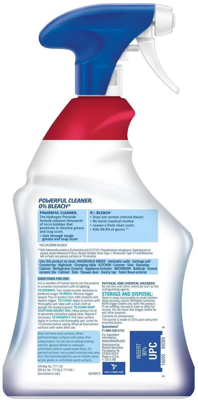 Alt view image 3 of 4 - 32 fl oz Citrus Scent PeroxideBased AllPurpose Cleaner, Cuts Grease & Soap Scum for Kitchen and Bathroom Surfaces