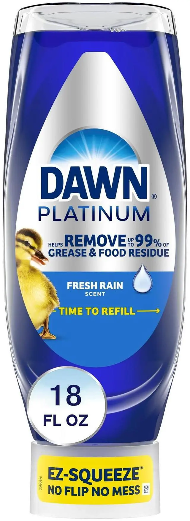 Main image of 18 fl oz Fresh Rain Scent Liquid Dish Soap, MessFree EZSqueeze Bottle, HeavyDuty Grease Removing Kitchen Dishwashing Supply