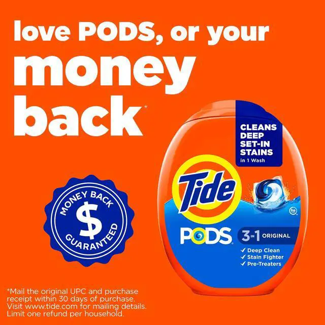 Alt view image 2 of 5 - Tide PODS Concentrated Laundry Detergent Pacs Original Scent 14Count, 3in1 StainRemoving, OdorFighting & ColorProtecting SingleUse Pods