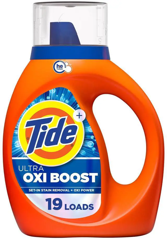 Main image of 27 fl oz OxiBoosted Liquid Laundry Detergent, Handles SetIn Fabric Stains, Clear EasyPour Measuring Cap, 19Load Household Supply
