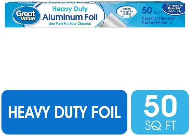 Main image of 50 Sq Ft HeavyDuty Aluminum Foil, 12Inch Width Roll, Versatile Kitchen Supply for Roasting, Warming, Freezing and Pan Lining