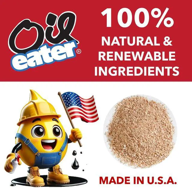 Alt view image 5 of 7 - 1.6Pound Natural CornCob Spill Absorbent, LowDust QuickClumping Spill Treatment for Motor Oil, Brake Fluid, Coolant & Grease, Kid & PetSafe