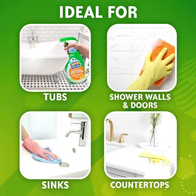 Alt view image 4 of 6 - 32 oz CitrusScent Foaming Bathroom Cleaner Spray, Cuts Heavy Grime & Soap Scum for Tubs, Showers, Tile, Sinks, Sealed Granite & Quartz Surfaces