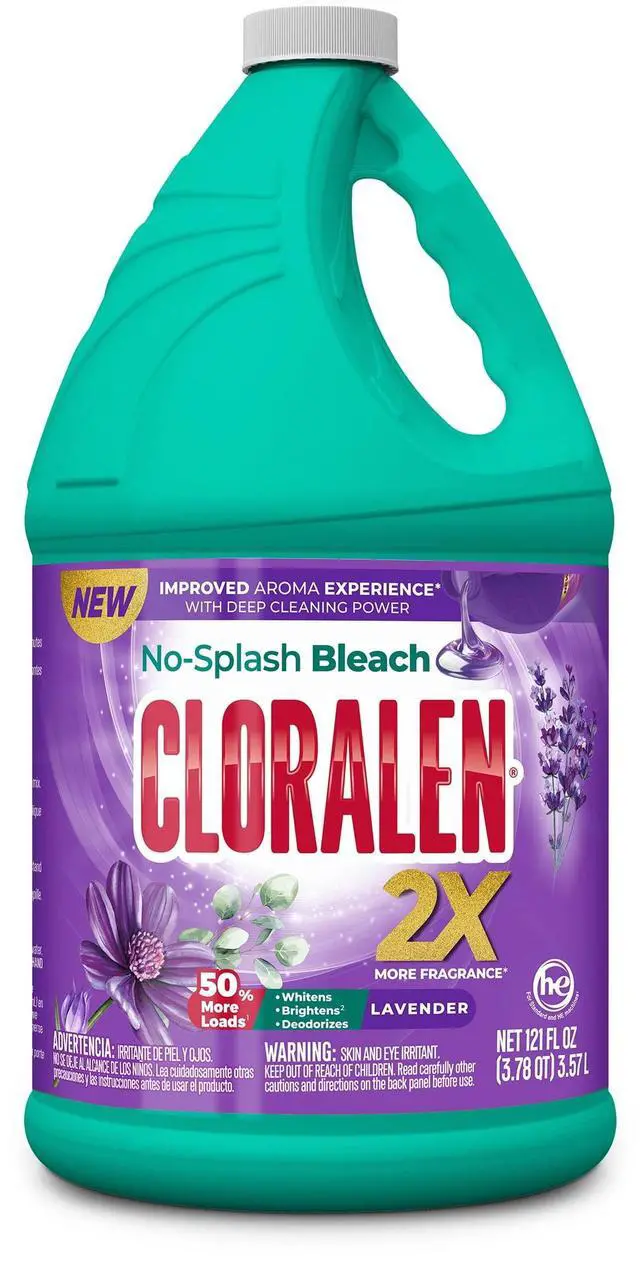 Main image of 121 fl oz LavenderScent Liquid Bleach, ControlledPour NoSplash Formula, MultiPurpose for Laundry and Indoor Household Cleaning