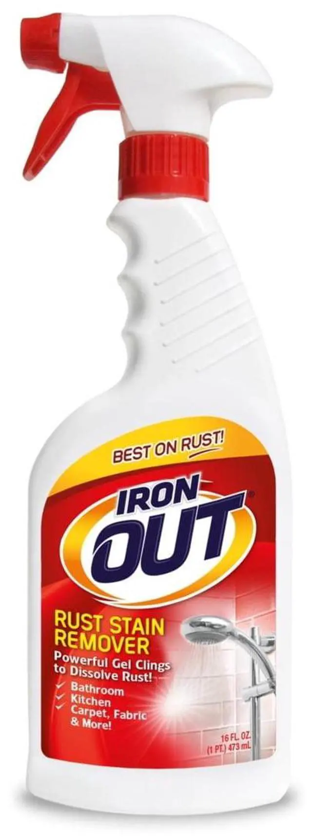 Main image of 24 fl oz NoScrub RustStain Remover Gel, Dissolves HardWater Rust Deposits for Shower, Tub, Sink, Tile & Colorfast Carpet Surfaces