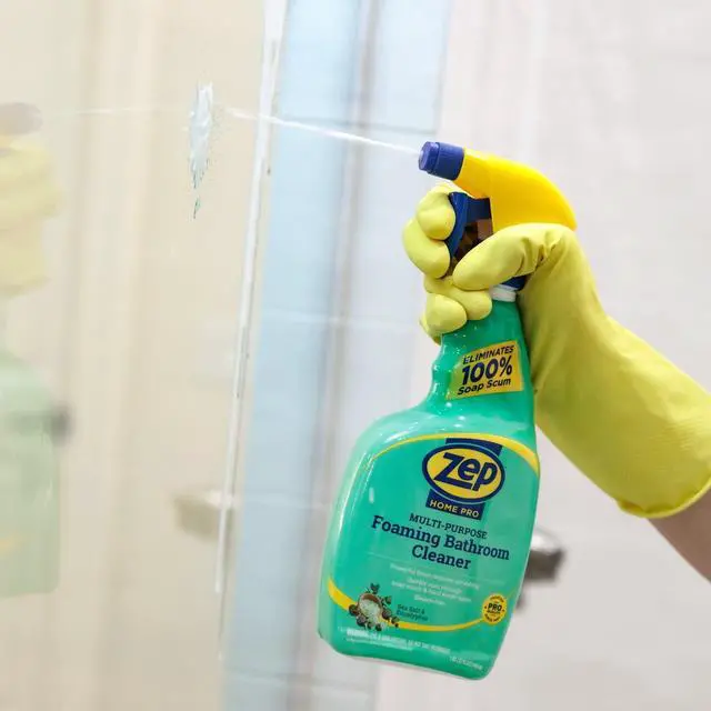 Alt view image 2 of 6 - 32 fl oz Foaming Bathroom Cleaning Solution, LowScrub Formula for Showerheads, Glass Doors, Tubs, Acrylic, Fiberglass & Porcelain Surfaces