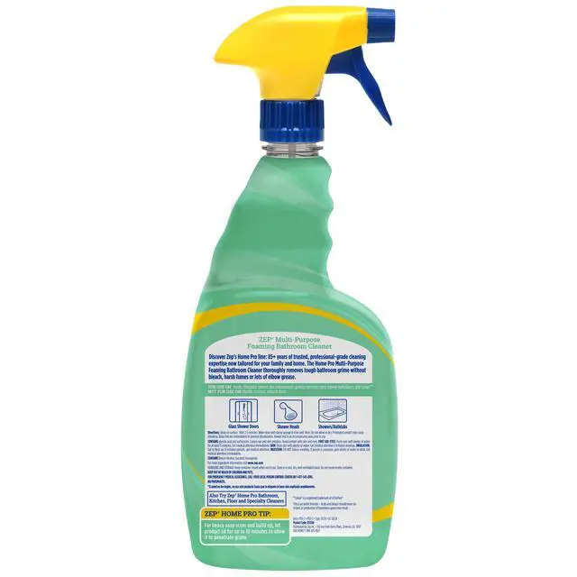 Alt view image 3 of 6 - 32 fl oz Foaming Bathroom Cleaning Solution, LowScrub Formula for Showerheads, Glass Doors, Tubs, Acrylic, Fiberglass & Porcelain Surfaces