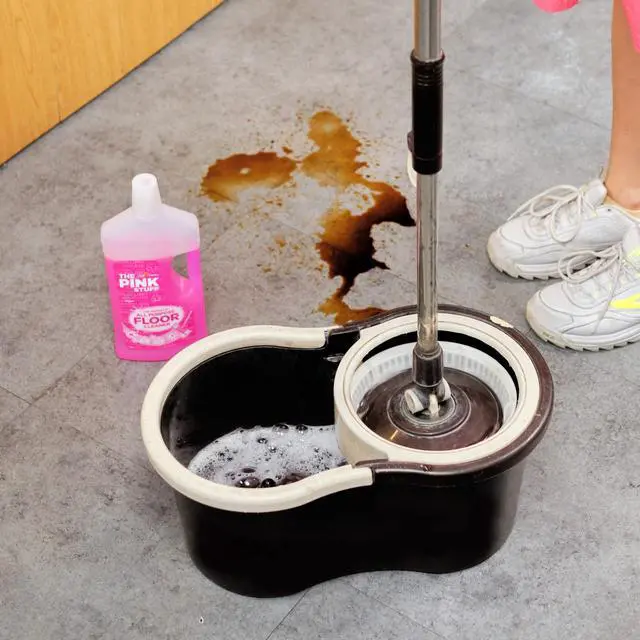 Alt view image 5 of 7 - The Pink Stuff AllPurpose Liquid Floor Cleaner, 31 fl oz, GreaseCutting NoRinse Formula for Tile, Floors, Walls and Washable Hard Surfaces