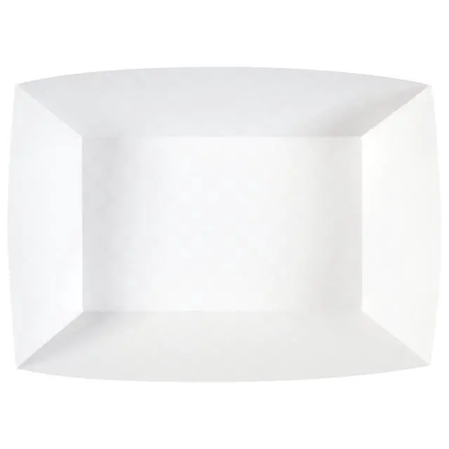 Alt view image 4 of 7 - Great Value 50Count Rectangular Paper Food Trays, 3 lb Capacity, Red Hatch Pattern, Microwave Safe