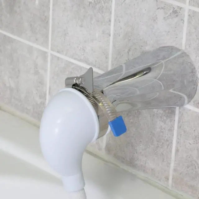 Alt view image 3 of 7 - Danco 10086 Tub Spout Handheld Sprayer, ToolFree Portable Shower Attachment With Adjustable Metal Clamp, 2.2GPM