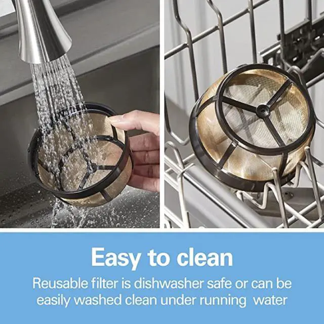 Alt view image 5 of 7 - Café Brew 812 Cup Permanent Coffee Basket Filter, Reusable StainlessSteel Mesh, Enhances Coffee Flavor, DishwasherSafe for Drip Brewers