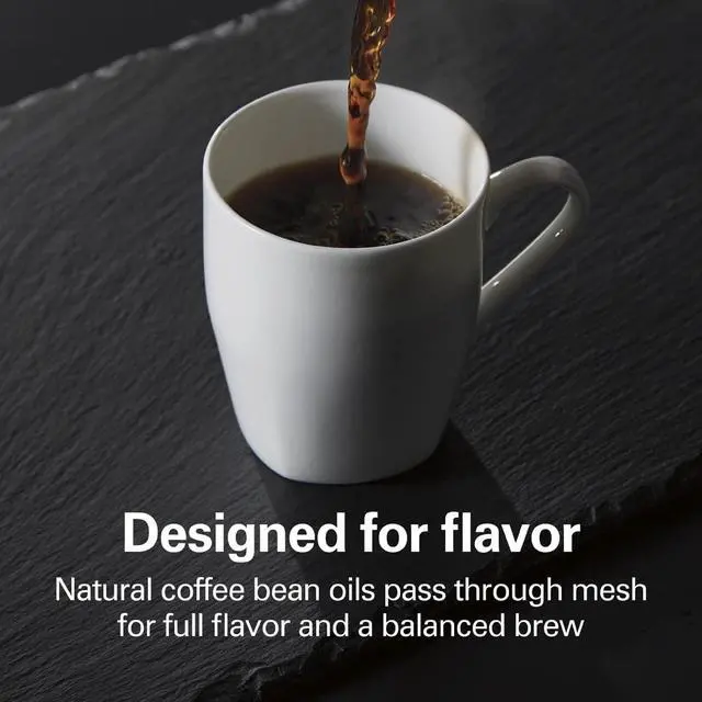 Alt view image 3 of 7 - Café Brew 812 Cup Permanent Coffee Basket Filter, Reusable StainlessSteel Mesh, Enhances Coffee Flavor, DishwasherSafe for Drip Brewers