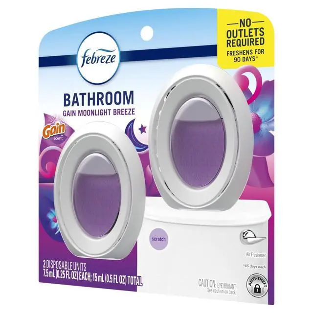 Alt view image 3 of 7 - Febreze 2Pack OdorControl Air Freshener, Gain Moonlight Breeze Fragrance, Up to 45Day Freshness, No Outlet or Batteries Required