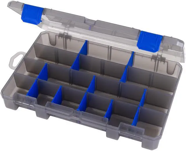 Alt view image 3 of 6 - Fishing Tackle Utility Box by Flambeau Outdoors, Zerust Max AntiCorrosion Protection, 12 Removable Dividers, 24 Compartments for Lures and Bait Storage