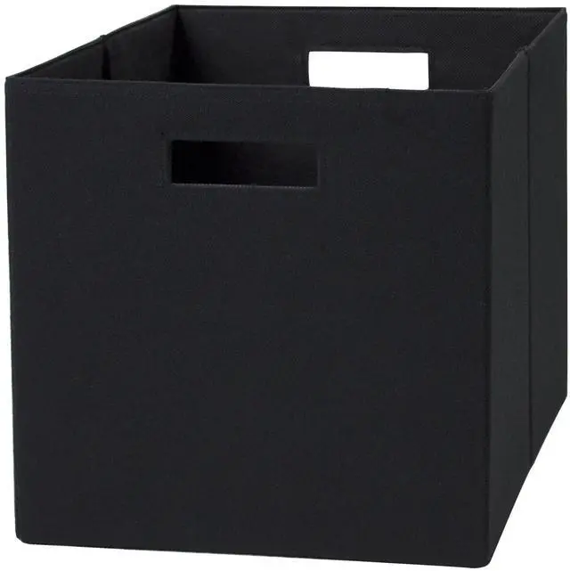 Main image of Better Homes & Gardens Rich Black Fabric Storage Bin, Collapsible Design, 10.56 Gallon for Cube Organizer Systems or Standalone Use