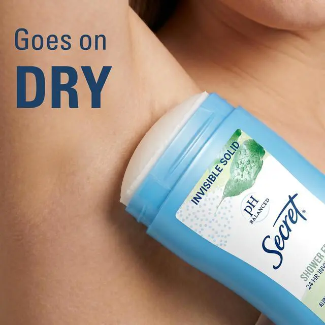 Alt view image 2 of 5 - Secret 2.6oz Shower Fresh Invisible Solid Antiperspirant Deodorant, pHBalanced Gentle SkinFriendly Formula for AllDay Freshness