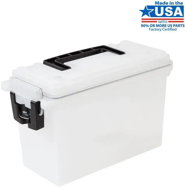 Main image of Hyper Tough Frost Locking Stackable Utility Tool Box, Water & DustResistant Compression Lid, Translucent Plastic Organizer 11.5"×5.06"×7.25"