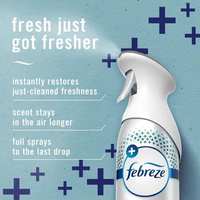 Alt view image 2 of 6 - Febreze 8.1oz Heavy Duty Crisp Clean Air Mist Spray, LongLasting Room Freshener, Up to 6Hour Scent Performance for Home & Dorm