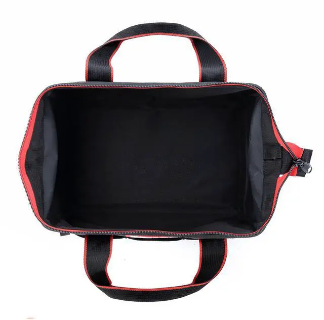 Alt view image 5 of 5 - Hyper Tough 12Inch Tool Bag, FullZipper Top, AbrasionResistant Tool Tote with DualGrip Handles & 3 External Storage Pockets, 12"×8"×8"