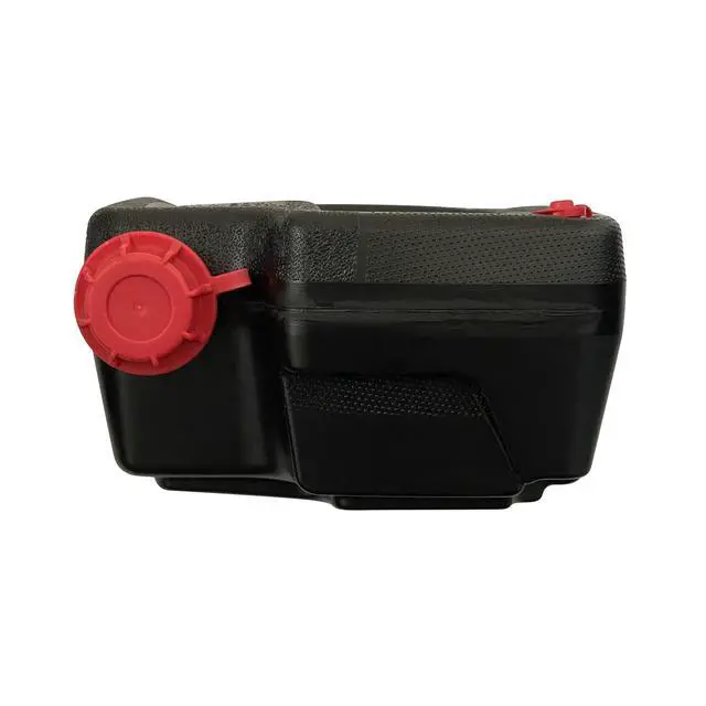 Alt view image 5 of 7 - Hyper Tough 16Quart Automotive Drain Pan HT16QT2025, Reusable Black Plastic Oil Drain Container with Removable Lid & Integrated Handle