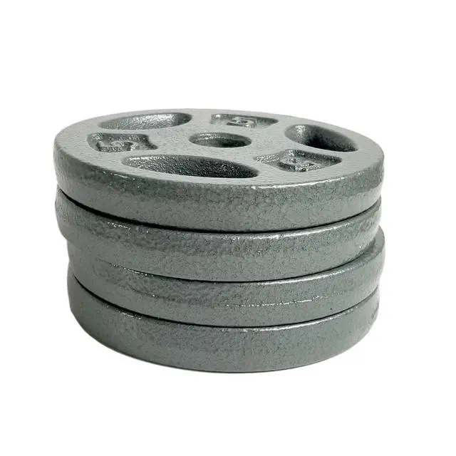 Alt view image 4 of 5 - CAP Barbell 5Lb Standard Weight Plate, Solid CastIron 1Inch Bore, Grip Openings for Home Gym Lifting
