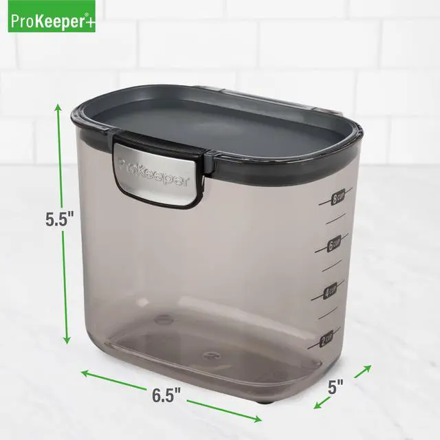 Alt view image 5 of 7 - ProKeeper+ Airtight Plastic Coffee Storage Container, Magnetic Scoop Included, StainlessSteel Latch for Pantry Food Organization