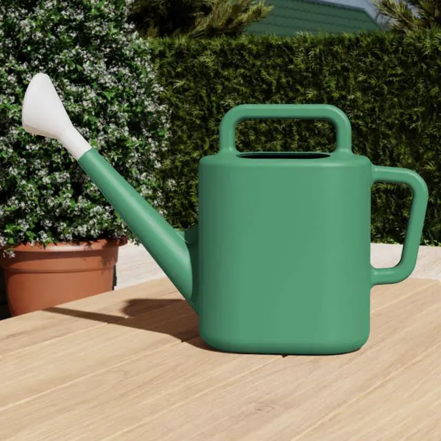 Alt view image 6 of 6 - Expert Gardener 2Gallon Resin Watering Can, Green Lily, Removable Nozzle, UVFadeResistant for Outdoor & Indoor Plant Care