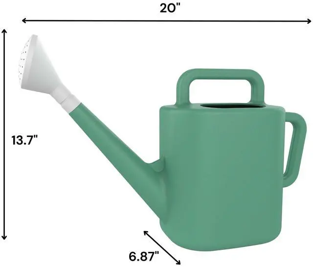 Alt view image 2 of 6 - Expert Gardener 2Gallon Resin Watering Can, Green Lily, Removable Nozzle, UVFadeResistant for Outdoor & Indoor Plant Care