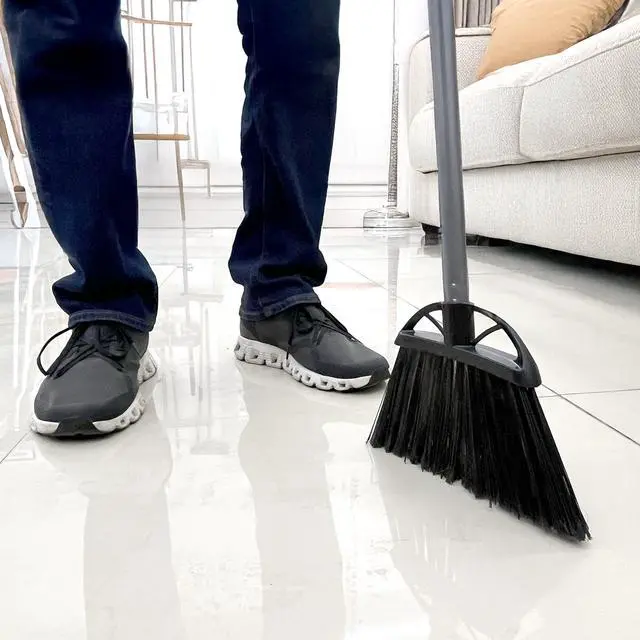 Alt view image 4 of 7 - Reynera AngleCut PolyBristle Broom, 10", 3Pack, Convertible Hand Whisk, Metal Handle for MultiSurface Floor Sweeping