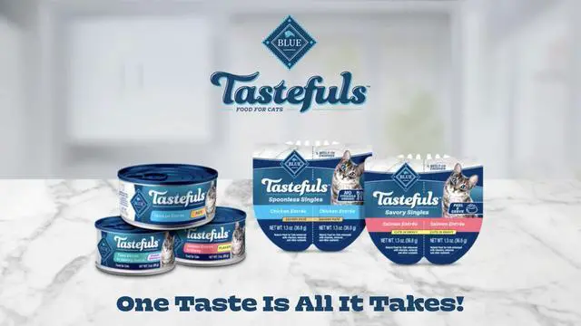 Alt view image 6 of 7 - Blue Buffalo Tastefuls Flaked Wet Cat Food Variety Pack, 12Count 3oz Cans, 3Flavor RealMeat First Recipe for Cats