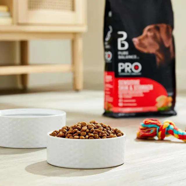 Alt view image 6 of 7 - Pure Balance Pro+ Sensitive Skin & Stomach Dry Dog Food, Salmon & Rice Recipe, 8lb Bag, VetFormulated With Probiotics & Prebiotic Fiber