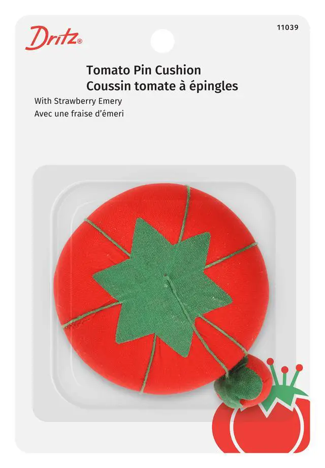 Alt view image 4 of 5 - Dritz Red Tomato Pin Cushion, 3Pack, With Strawberry Emery for Sharpening Pins & Needles, Sewing Accessory