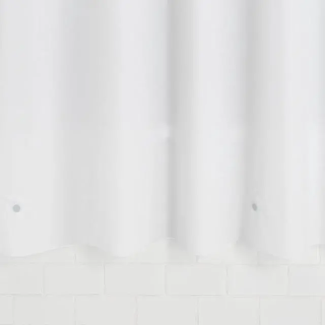 Alt view image 7 of 7 - Mainstays LightWeight PEVA Shower Curtain Liner, White, 70" × 71", ChlorideFree Waterproof Shower Liner With Bottom Magnets