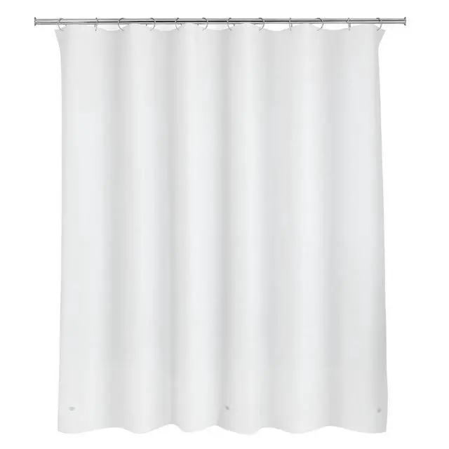 Alt view image 4 of 7 - Mainstays LightWeight PEVA Shower Curtain Liner, White, 70" × 71", ChlorideFree Waterproof Shower Liner With Bottom Magnets