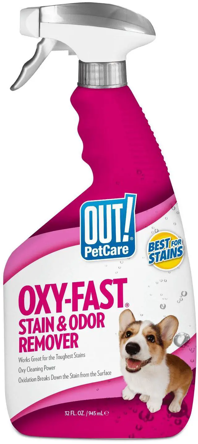 Main image of OUT! Oxygen Activated Pet Stain & Odor Remover, Fresh Scent, 32oz, Enzyme & ProBacteria Formula for Dog & Cat Messes