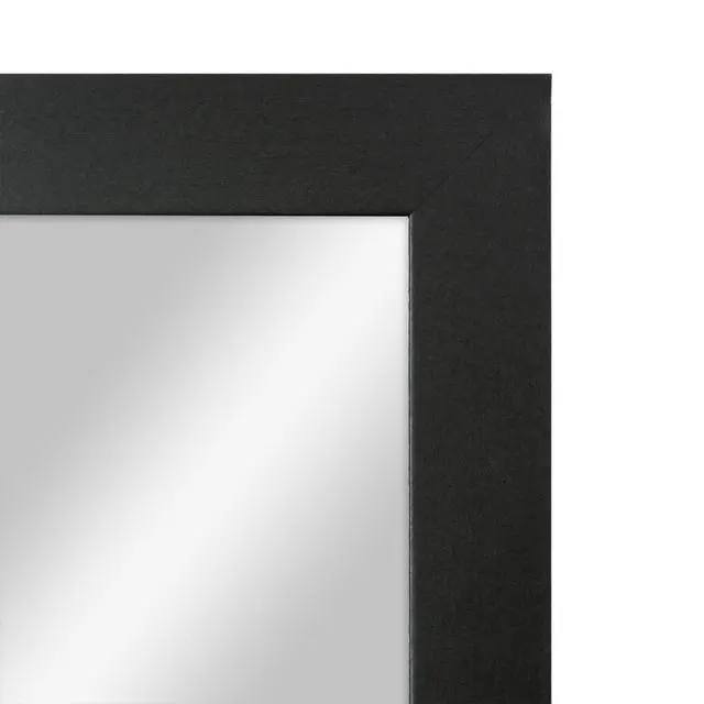 Alt view image 7 of 7 - 1. Mainstays Black Rectangular OverDoor Mirror, 14.25 in W × 50.45 in H, Lightweight MDF Frame for Bedroom & Dressing