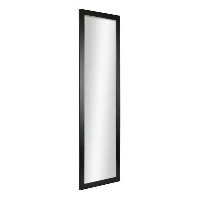 Alt view image 6 of 7 - 1. Mainstays Black Rectangular OverDoor Mirror, 14.25 in W × 50.45 in H, Lightweight MDF Frame for Bedroom & Dressing