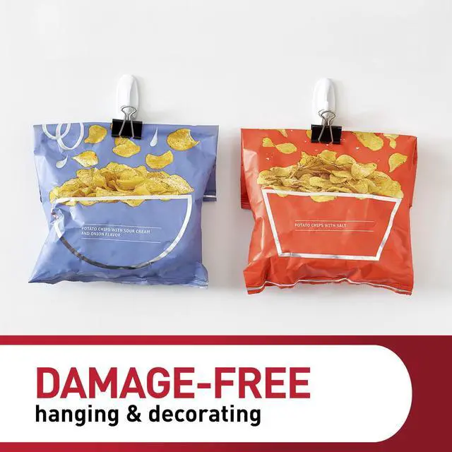 Alt view image 5 of 7 - Command Large Designer Wall Hooks, White, 2 Hooks with 4 Adhesive Strips, Holds Up to 5lbs, DamageFree Indoor Hanging