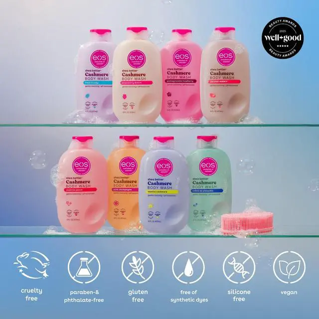 Alt view image 2 of 4 - eos Shea Better Cashmere Creamy Gel Body Wash, Pink Champagne Scent, 16floz, pHBalanced Moisturizing Shower Cleanser