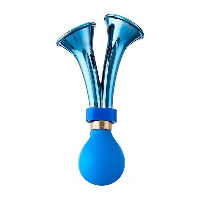 Alt view image 6 of 6 - Concord Double Bicycle Horn, Blue