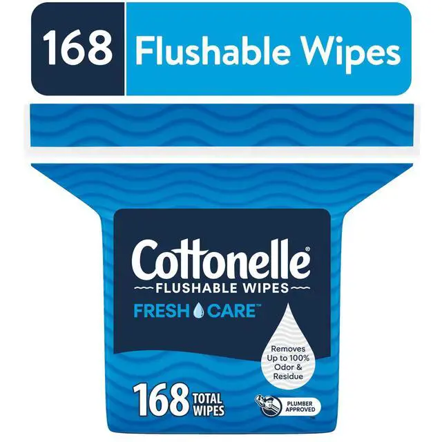 Main image of Cottonelle Fresh Care Flushable Wet Wipes, 1 Resealable Bag, SepticSafe AlcoholFree Adult Cleansing Wipes