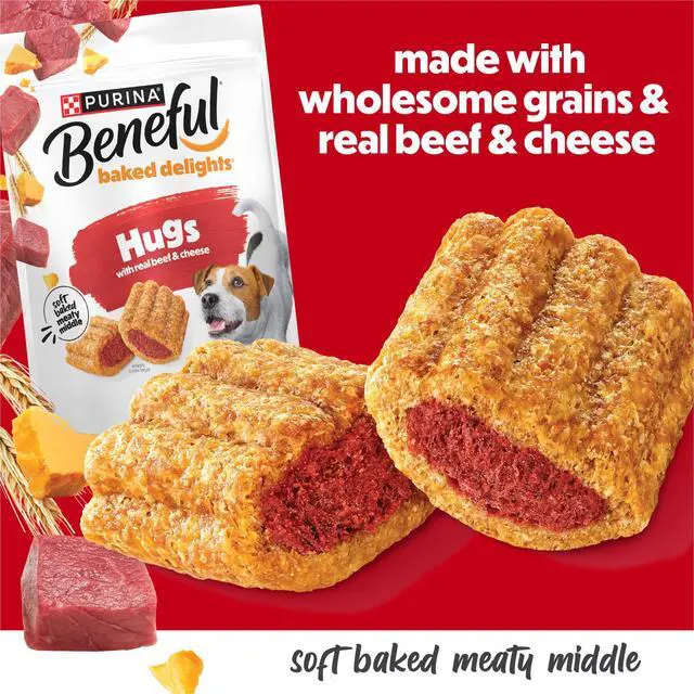 Alt view image 2 of 6 - Purina Beneful Baked Delights Hugs with Real Beef and Cheese Oven Baked Dog Treats, 19.5 oz Pouch