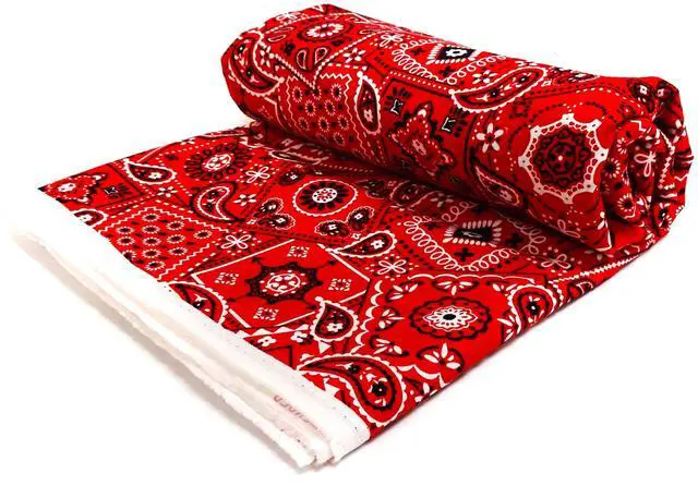 Main image of Waverly Inspirations 45" (3 Yards Cut) 100% Cotton Printed Bandana Craft Fabric, Red