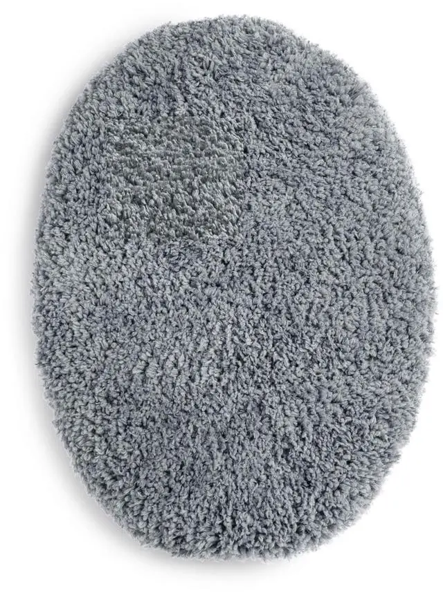 Main image of Mainstays Basic Polyester Toilet Lid Cover, Grey, 19" x 22"